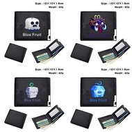 Dingyuan Blizzard Fruit Blox Fruit 3d Student Fashion Casual Cartoon Short Black Card Wallet Gifts M