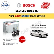 BOSCH Eco H7 LED Headlamp Bulb Cool White (2pcs) 12V 24W for Proton Preve (2012-Present) Lampu Mento