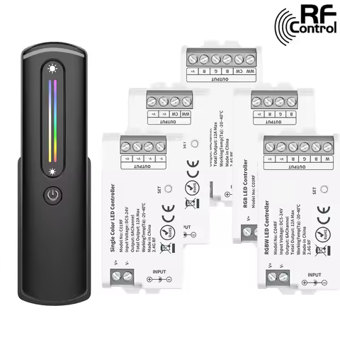 2.4Ghz RF LED Strip Controller C01RF~C05RF Touch Remote RC07RF~RC09RF Remote Control DIM CCT RGB RGB