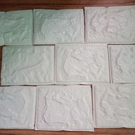 wallpaper wall sticker foam batu bata white putih