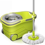 Electronics Mops Suspended Separation Bucket Smart Mop With Wheels Spin Mop Clean Broom Head Cleaning Floors(Blue，green) Decoration