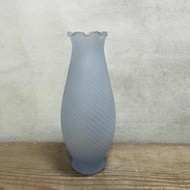 WH14264【四十八號老倉庫】全新 早期 台灣 藍色 氣泡 玻璃 花瓶 高18cm 1瓶價【懷舊收藏拍片道具】
