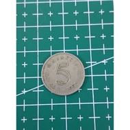 Syiling Lama Malaysia 5 sen Coin 1971