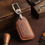 Suitable for New Cadillac Key Cover CT5Handmade CT4Genuine Leather Vintage Car Key Case Vintage