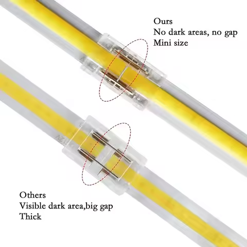 2pin 8mm COB LED Strip to Strip LED Connectors Strip to Wire Connection Solderless Extension for 8mm