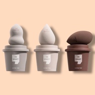 Korea IM UNNY Coffee Cup Beauty Egg Super Q Flexible 3 In Set Makeup Puff Sponge