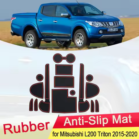 for Mitsubishi L200 GLS Triton Strada Strakar Barbarian Fiat Fullback 2015~2020 Rubber Anti-slip Mat