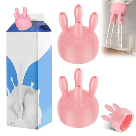 2025 Upgrade PP Cow Udder Milk Carton Cap 3D Printing Funny Pouring Milk Bottle Cap Reusable Boxed M