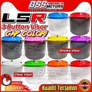 LSR Visor 3 Button Cap Colour Clear / Smoke Visor Helmet MHR MS88 SGV APOLO Steng Helmet Cap Pink Pu