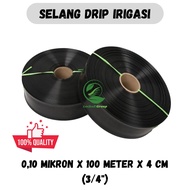 Selang drip irigasi tetes diameter 4 cm ketebalan 05 mikron panjang 100 meter