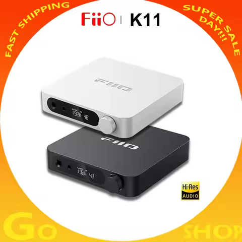 FiiO K11 HiFi Desktop Lossless USB DAC Power Headphone Amplifier Hi-Res Audio 4.4mm 6.35mm Balanced 