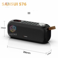 Vistas  SANSUI F76 Bluetooth speaker with multifunctional breakpoint memory FM radio knob volume USB