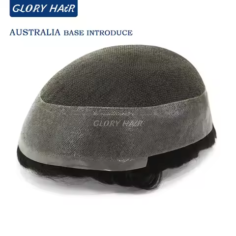Australia 6x8 6x9 7x9 8x10 Men's Capillary Prosthesis French Lace And PU Hair Toupee Wig Man 130% De