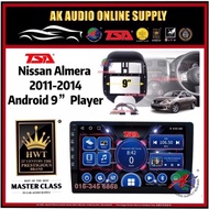 [ MTK 2+32GB ] TSA Nissan Almera 2011 - 2014 Android 9'' inch Car player Monitor