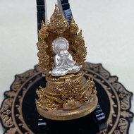 T Thailand Amulet [Dragon Buddha|Pidta Masked Buddha] Phra Pidta Naprok Lp Toh Wat Thamsingto Thong Amulet Looplor Dragon Buddha Small Golden Body Pitta
