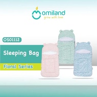 OMILAND Sleeping Bag Floral Series biru - OS01111 Baby Sleeping Bag/