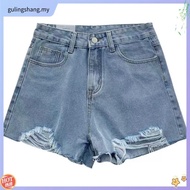** 32wardrobe Banniang-Cut Denim Shorts 3909p