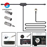 OWNNEPH FM Dipole Aerial, 75Ohm Stereo Radio Antenna, Portable Plug Play Universal Aerial Connector 
