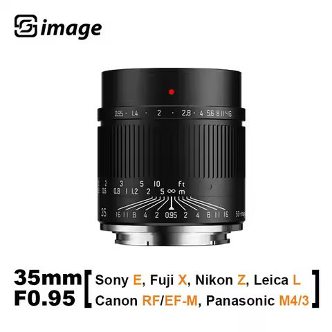 SGimage 35mm F0.95 Prime Lens for Sony E, Nikon Z, Fuji X, Leica L, Olympus Panasonic M4/3 Mount Cam