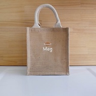 【Q-cute】袋子系列-黃麻袋A6-土星-加字/客製化