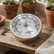Round Analog Weather Station hPa mmHg Scale Thermometer Hygrometer Pressure Gauge Barometric Pressur