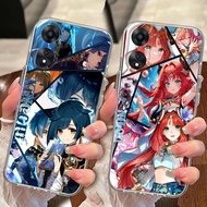 J-9 Genshin Impact Soft Case for OPPO A60 A58 A78 A38 A17 A18 Reno 13F 5G