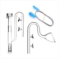 Aquarium W FZONE Filter Pipes Clear Glass Lily Pipe Surface Skimmer Inw Pipes For Aquatic Filter