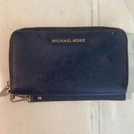 （可換物）MK Michael Kors 中夾 手拿包  錢包（丈青色）