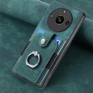 ฝาครอบป้องกันการกระแทกสำหรับ Realme 11 Pro Plus 11 X Realme 11 4G 5G 2023เคสโทรศัพท์พร้อมห่วงคล้องบัตรขาตั้งรวมทุกชิ้นกระเป๋าสตางค์เลนส์