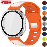 Case+Strap For Samsung Watch 9 8 40 44mm Silicone Strap Tempered Glass Protector Cover For Galaxy Wa