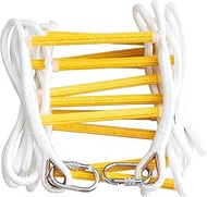 Fire Escape Rope Ladder 16 ft | Emergency Ladder with Spring Hooks | Multi-Purpose Evacuation Ladder