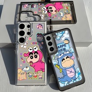 For Samsung S26 S25 Ultra S24 Ultra S25FE A56 S24FE S23 Ultra Waniyama Crayon Shin-chan Hard Clear C
