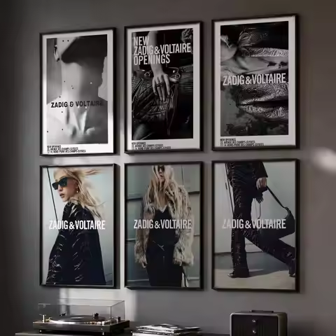 V-VOLTAIRE Fashion Z-ZADIG Poster HD Home Wall Stickers House Hallway Living Room Bedroom Bar Office
