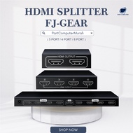 FJGEAR HDMI Splitter 2/4/8 Port Mini HDMI Signal Divider Support 4K 2K Resolution for TV/Projector/M