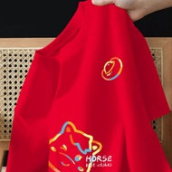 【 2026 CNY Chinese New Year Horse Tees 】 100% Cotton Women T-shirt Unisex Summer Plus Size Short Sle
