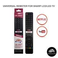 LED/ANDROID TV/SMART TV  Remote Control Replacement for sharp tv GB238WJSA,GB105WJSA,GB209WJSA, univ