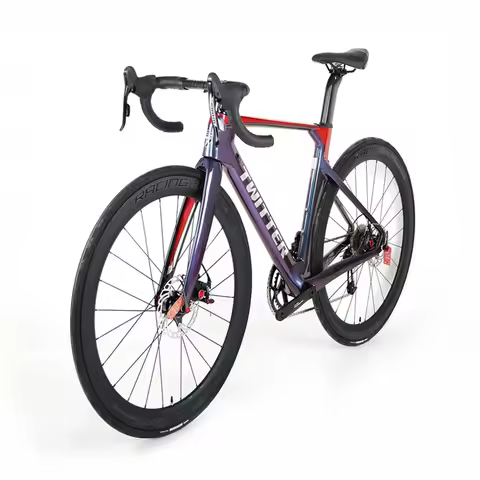 TWITTER R5pro RS-22/24Speed Racing Carbon Fiber Road Bike with Hydraulic Disc Brakes in Sizes 43.5/4