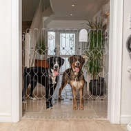 Customized Indoor Outdoor Metal Fence Pet Retractable Gate Fence Outdoor Dog Fence Isolation Iron Fe