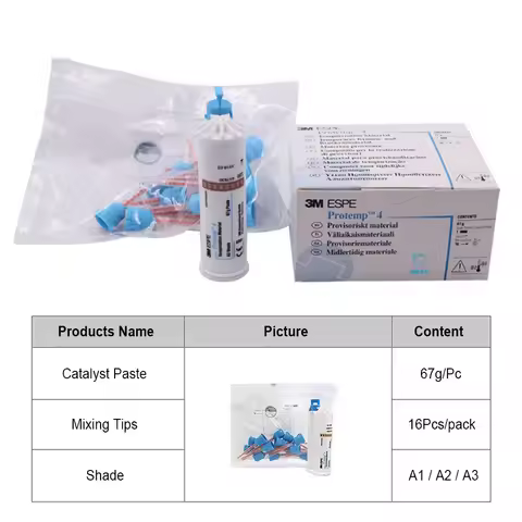 3M ESPE Protemp 4 Composite Resin Adhesive Temporary Crown Bridge Material Catalyst Paste Cartridge 
