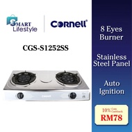 Cornell Stainless Steel Panel Gas Stove with 8 Eyes Burner CGS-S1252SS/Morgan (3600W) MGS-7313S/Morg
