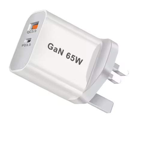 UK/AU/EU/US USB C Charger 65W PD 3.0 GaN Charger Type C Power Adapter With 2-Port Fast Wall Charger 