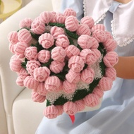 MAELOVE2 Rose Flower Bouquet Blanket Handmade Blanket Bouquet Shawl Valentine's Day Gift Sofa Throw 