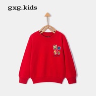 Gxg Children's Clothing Children's Red Sweatshirt Spring Autumn Shopping Mall Same Style Baby Fashio