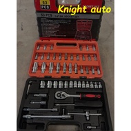53pcs 1/4'' Combination Socket Wrench Ratchet Spanner Tools Set ID36250