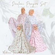2 in 1 patterned mukena/traveler mukena/travel mukena/lasercut mukena/floral patterned mukena/patter