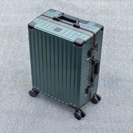 東西物聚 - 包送貨-高檔大容量行李箱 豪華鋁框款-墨綠色-20寸【登機尺寸】 學生ins行李喼 旅行喼 旅行箱 萬向輪拉桿箱 結婚密碼箱 登機箱