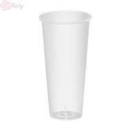 ROLY Milktea Cup, Plastic 90mm Cup And Lids,  Transparent Juice Cup