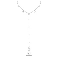 Haus of Jewelry - SELENE LONG LARIAT สร้อยคอ เงินแท้ ประดับเพชรคิวบิกเซอร์โคเนีย (Cubic Zirconia)