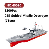 ✨055 Guided Missile Destroyer Battleship Building Blocks 1200 Pcs ZHIDELE Ship Bricks Toy Set