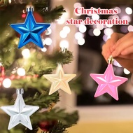 6Pcs/Set Christmas Tree Decoration Five-Pointed Star 3D Decor For Xmas Tree Decoration